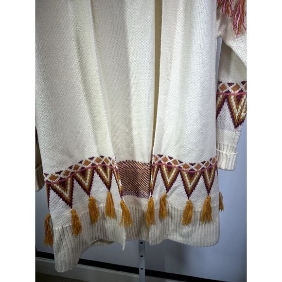 MATILDA JANE Women's Moments With You Gingersnap Open Front Cardigan White Small - Picture 8 of 13